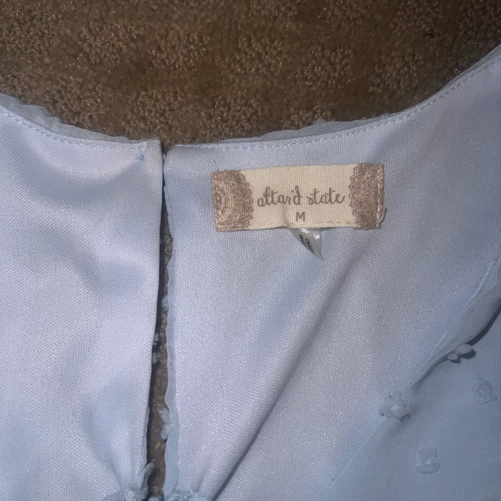 Altard State Light Blue Altard State Dress Ruffles and Polka Dots - Picture 2 of 3